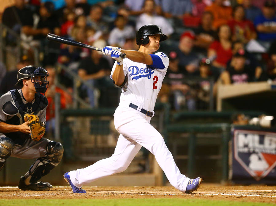 Corey Seager Walking Forward To Swing Bat Wallpaper