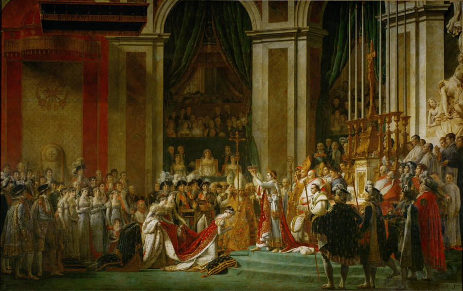 Coronation_ Ceremony_ Oil_ Painting Wallpaper