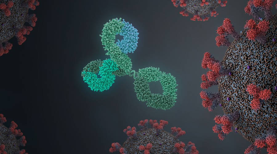 Coronavirus Dna With Particles Wallpaper