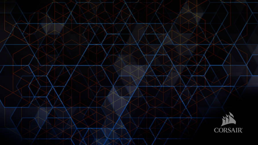 Corsair Abstract Blue Hexagons Wallpaper