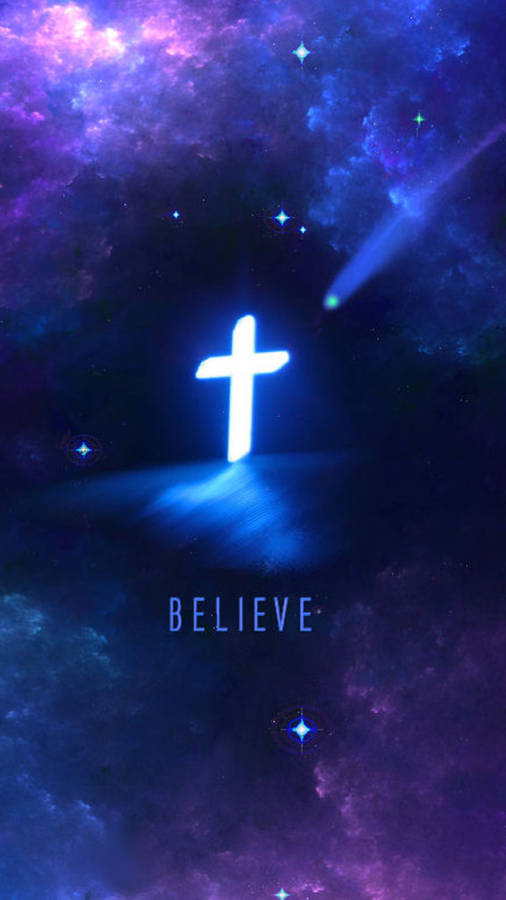 Cosmic_ Cross_ Believe_ Wallpaper Wallpaper