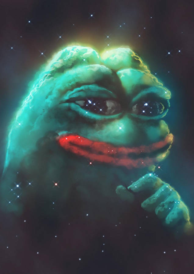 Cosmic Pepe The Frog Wallpaper