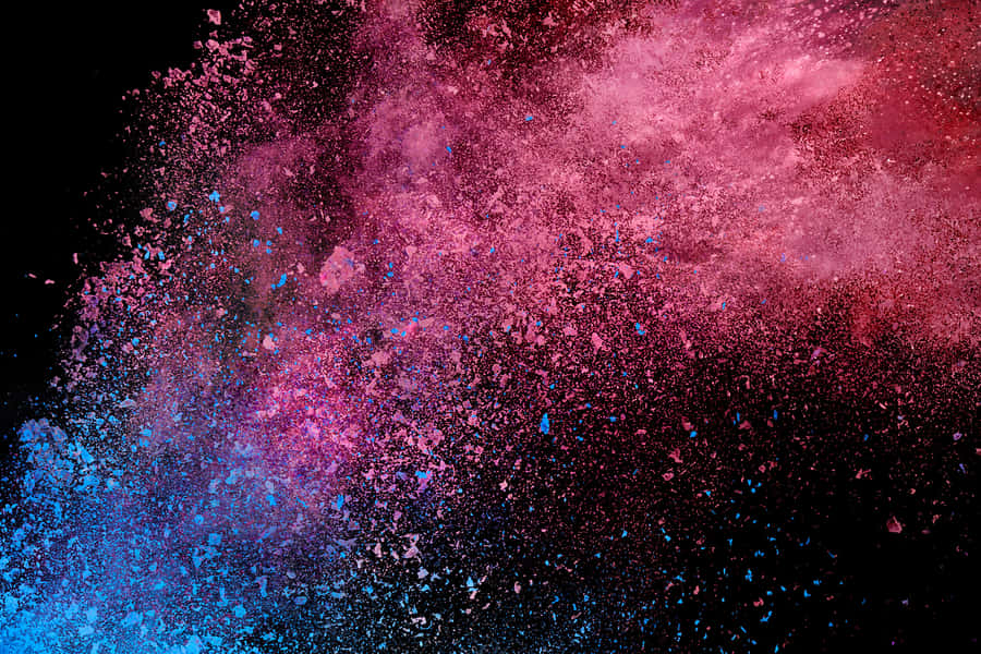 Cosmic_ Pink_and_ Blue_ Powder_ Explosion Wallpaper