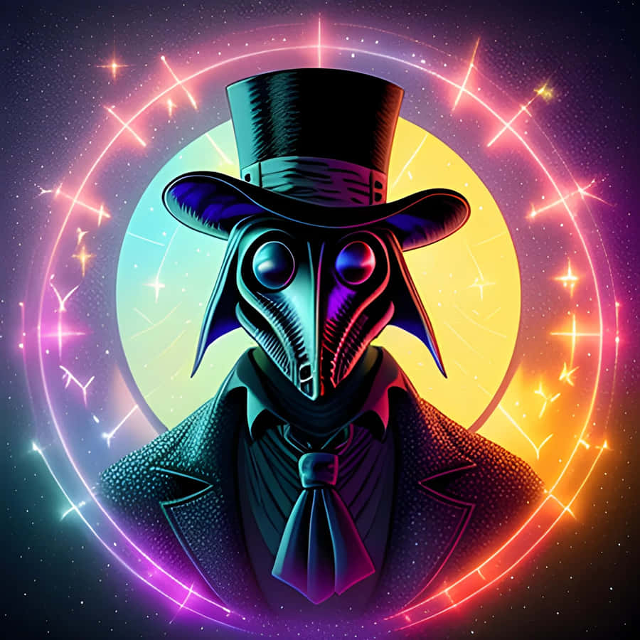 Cosmic Plague Doctor Artwork Wallpaper