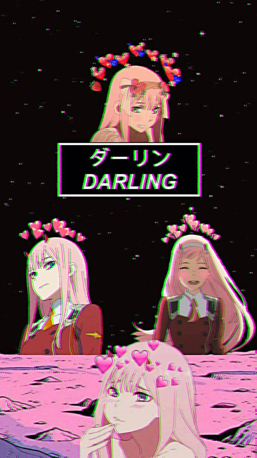 Cosmic Zero Two Phone Wallpaper