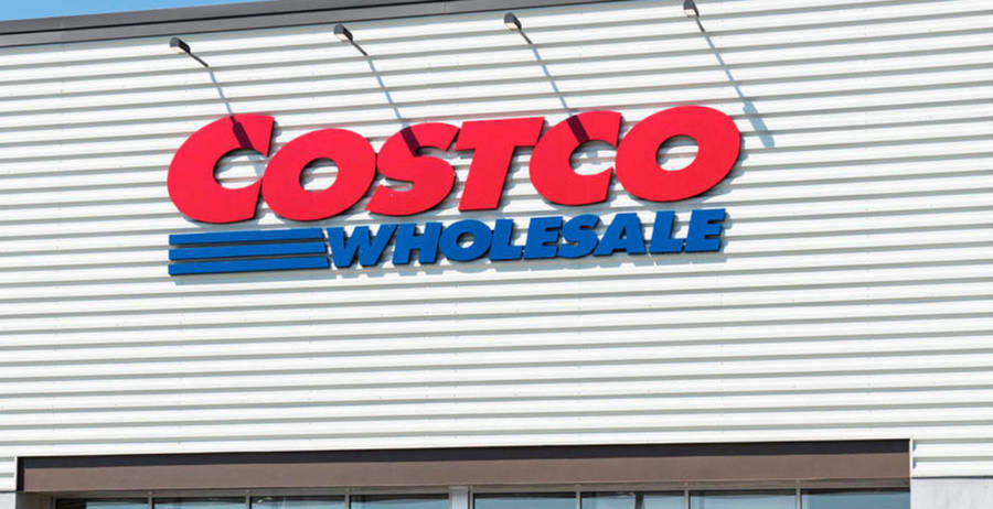 Costco Wholesale Signage Gray Backdrop Wallpaper