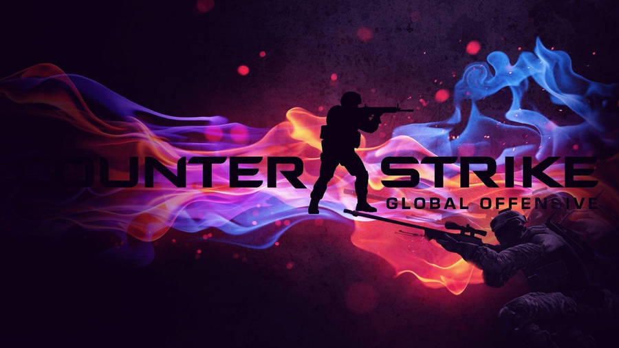 Counter Strike Global Offensive Colorful Background Wallpaper