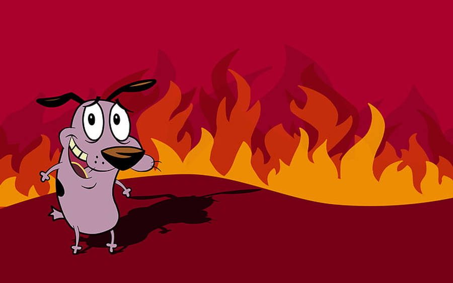 Courage The Cowardly Dog 4k Cartoon Wallpaper