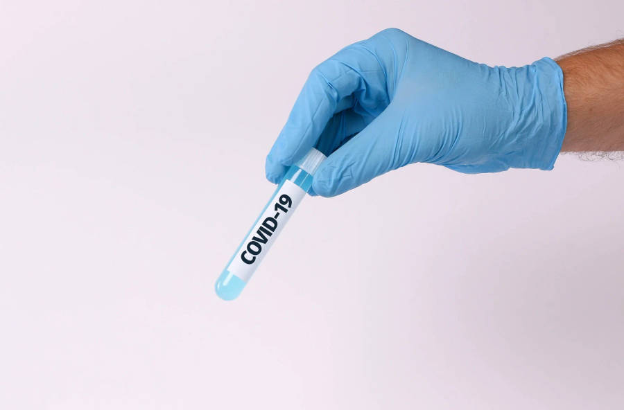 Covid Test Blue Vial Wallpaper