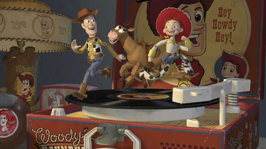 Cowboy And Cowgirl Toy Story 2 Wallpaper