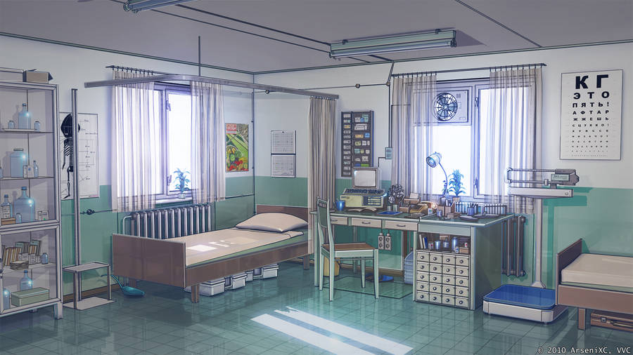 Cozy Hospital Room Digital Art Wallpaper