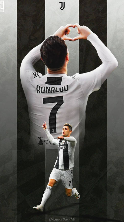 Cr7 Cool Heart Sign Wallpaper