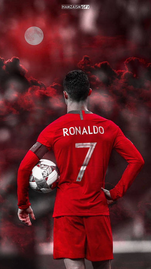 Cr7 Cool Red Jersey Wallpaper