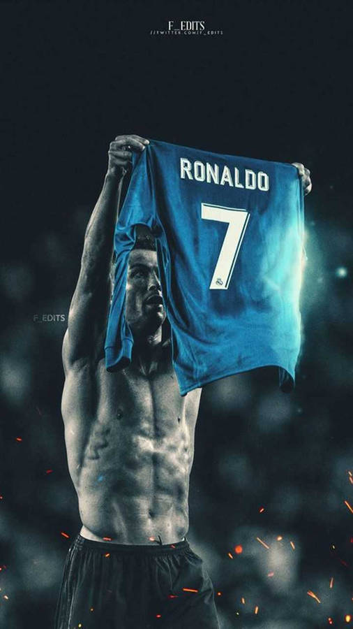 Cr7 Cool Topless Blue Wallpaper