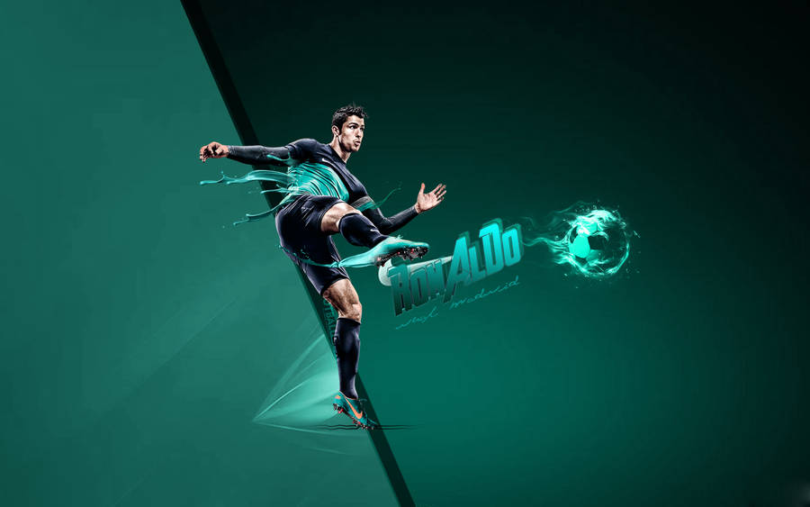 Cr7 Green Digital Edit Wallpaper