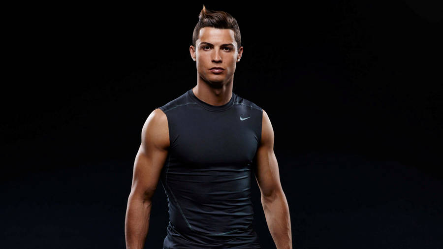 Cr7 Hd Black Sleeveless Wallpaper