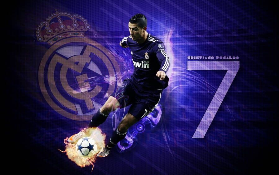 Cr7 Power Kick Wallpaper