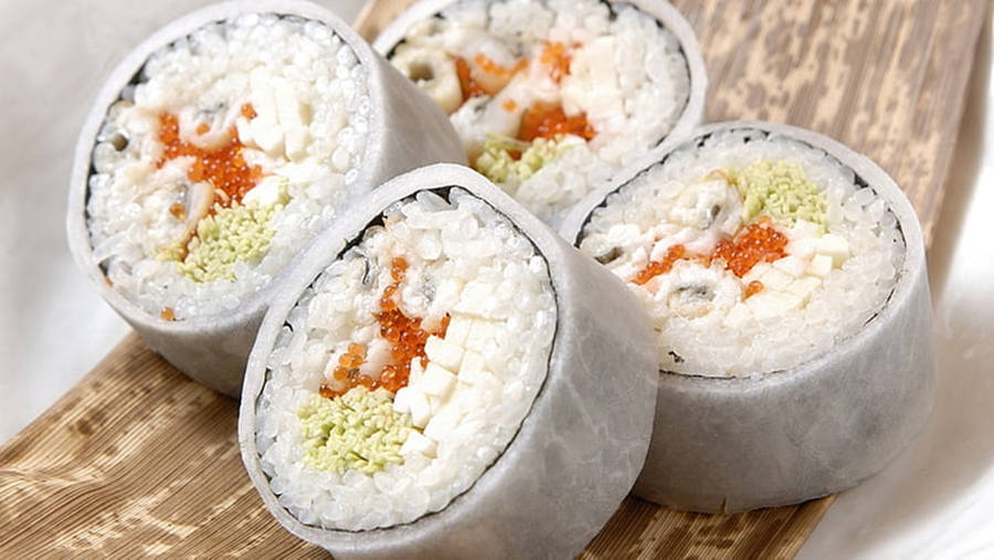 Crab Roe Rice Roll Wallpaper