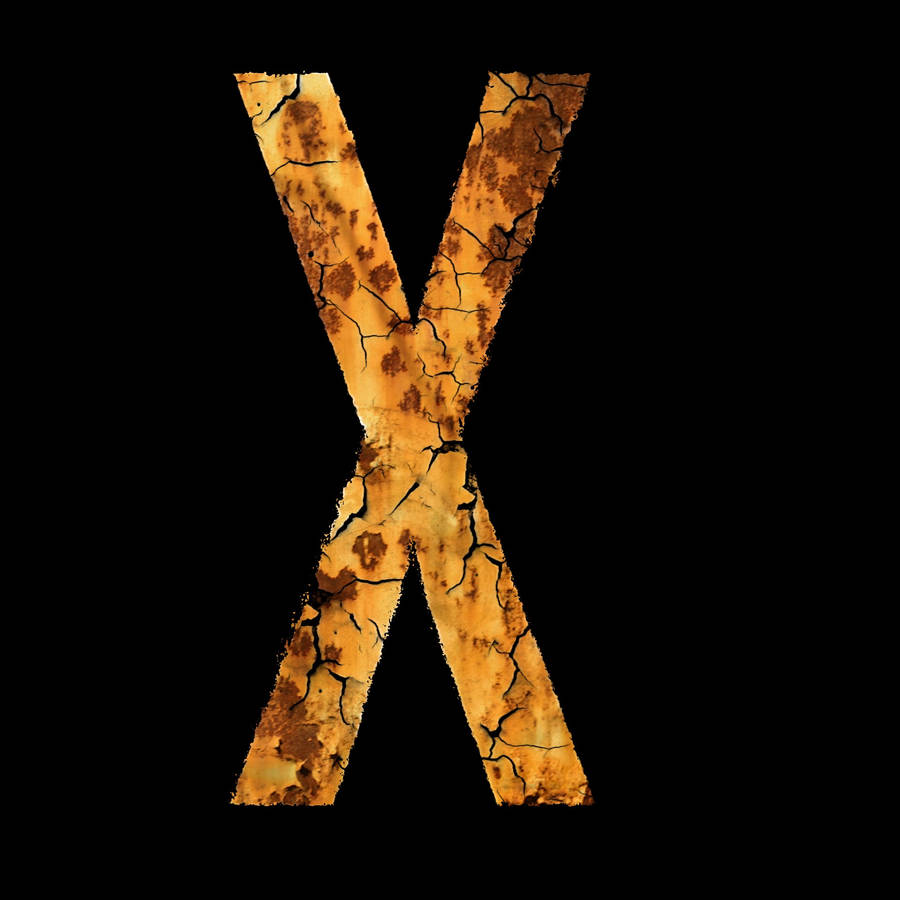 Cracked Letter X Wallpaper