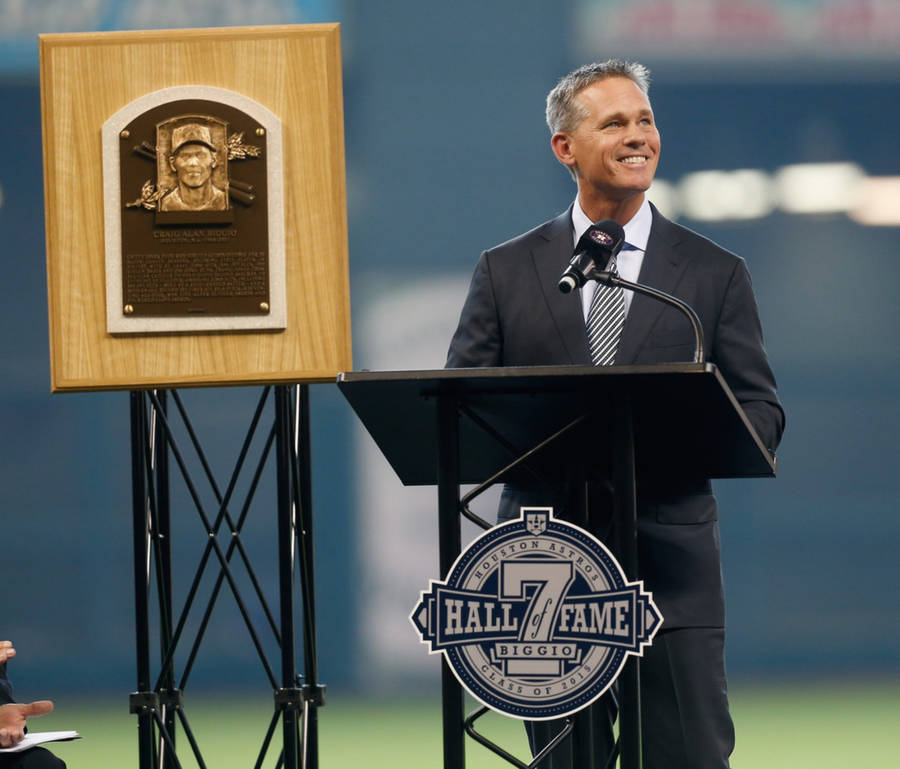 Craig Biggio Hall Of Fame Speech Wallpaper