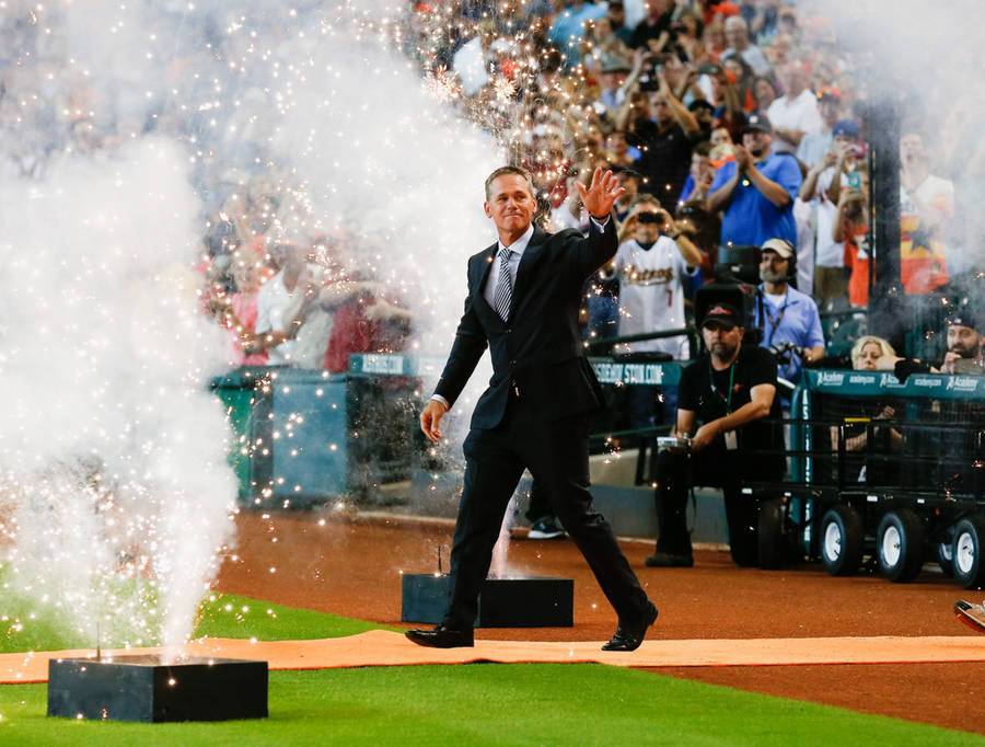 Craig Biggio Walking Onto Baseball Field Wallpaper