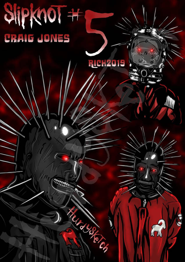 Craig Jones Slipknot Red Artwork Wallpaper