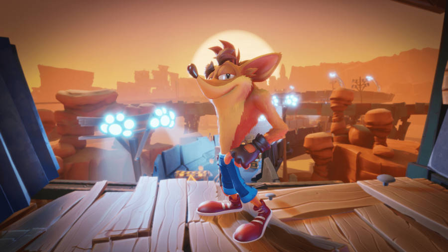 Crash Bandicoot Sunset Wallpaper