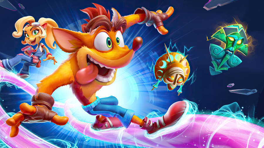 Crash Bandicoot Surfing Wallpaper