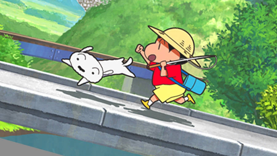 Crayon Shin Chan Running Shinnosuke Wallpaper