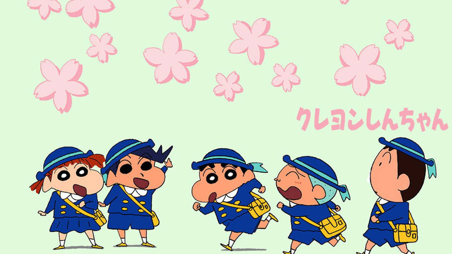 Crayon Shin Chan School Uniform Wallpaper