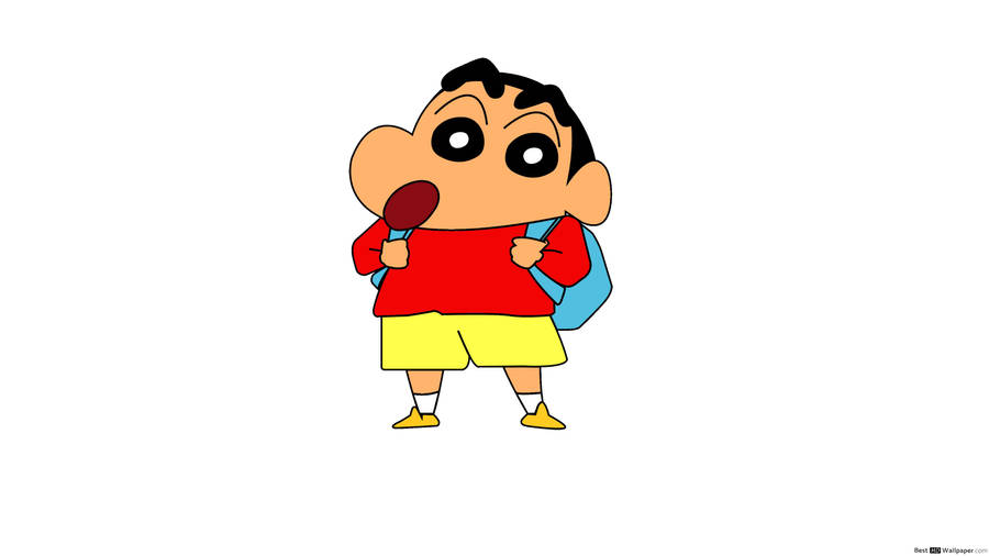 Crayon Shin Chan Shinnosuke In White Wallpaper