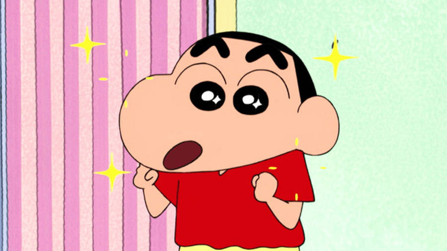 Crayon Shin Chan Shinnosuke Sparkling Eyes Wallpaper