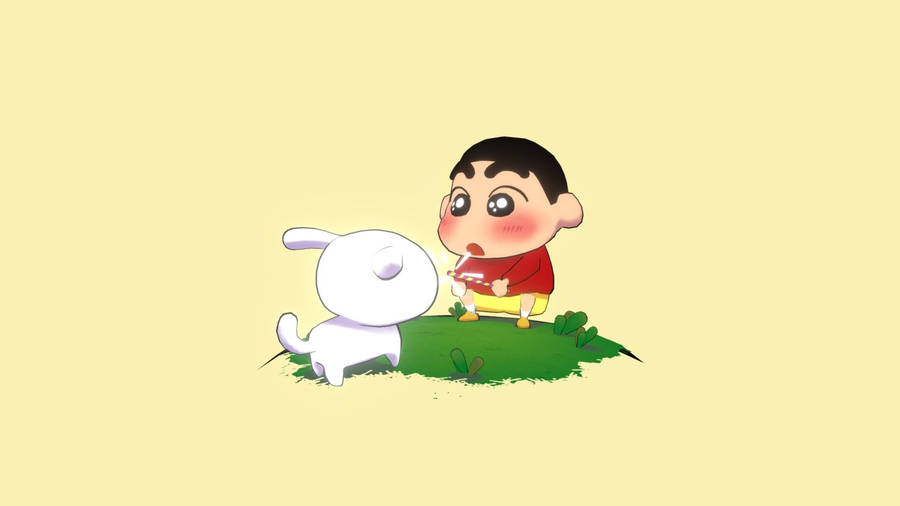 Crayon Shin Chan Shiro And Shinnosuke Wallpaper