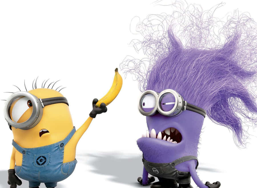 Crazy Cartoon Minion Zombie Violet Wallpaper
