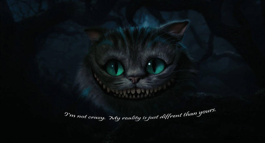 Crazy Cheshire Cat Wallpaper