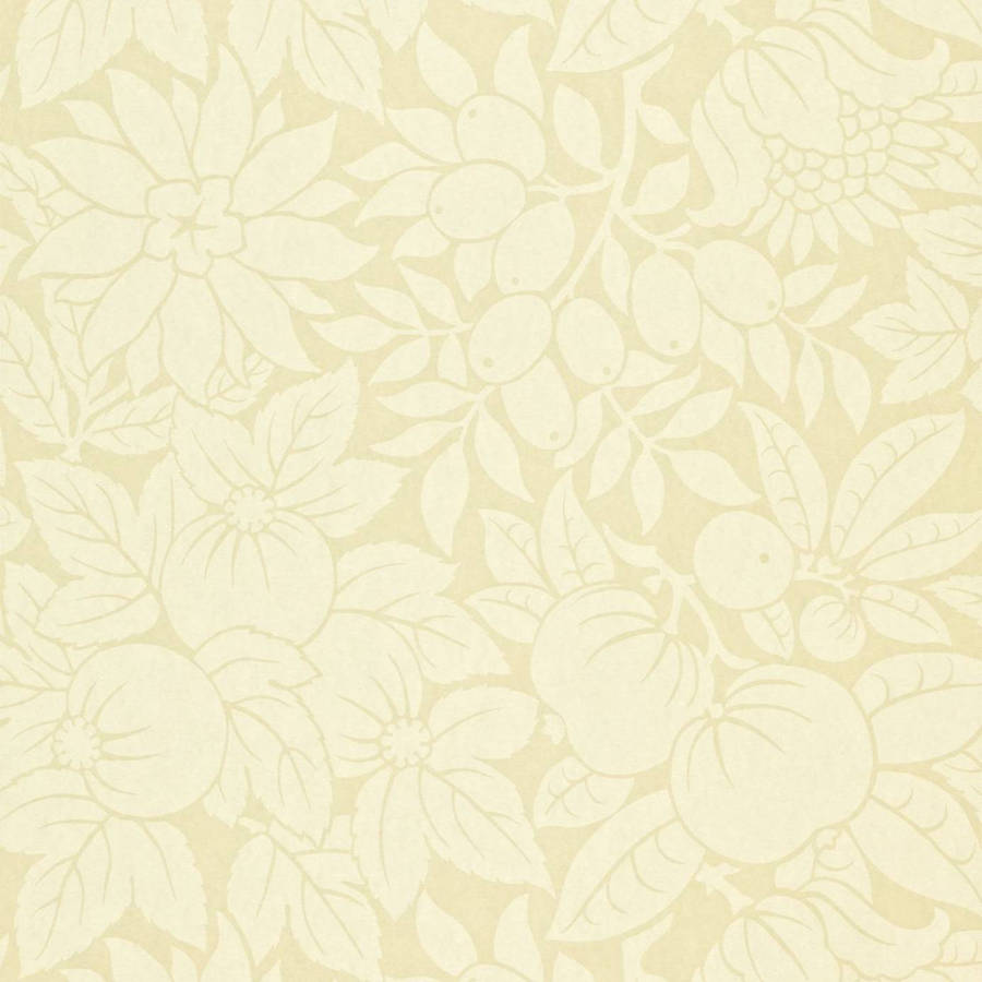 Cream Flowers Fruits Wallpaper