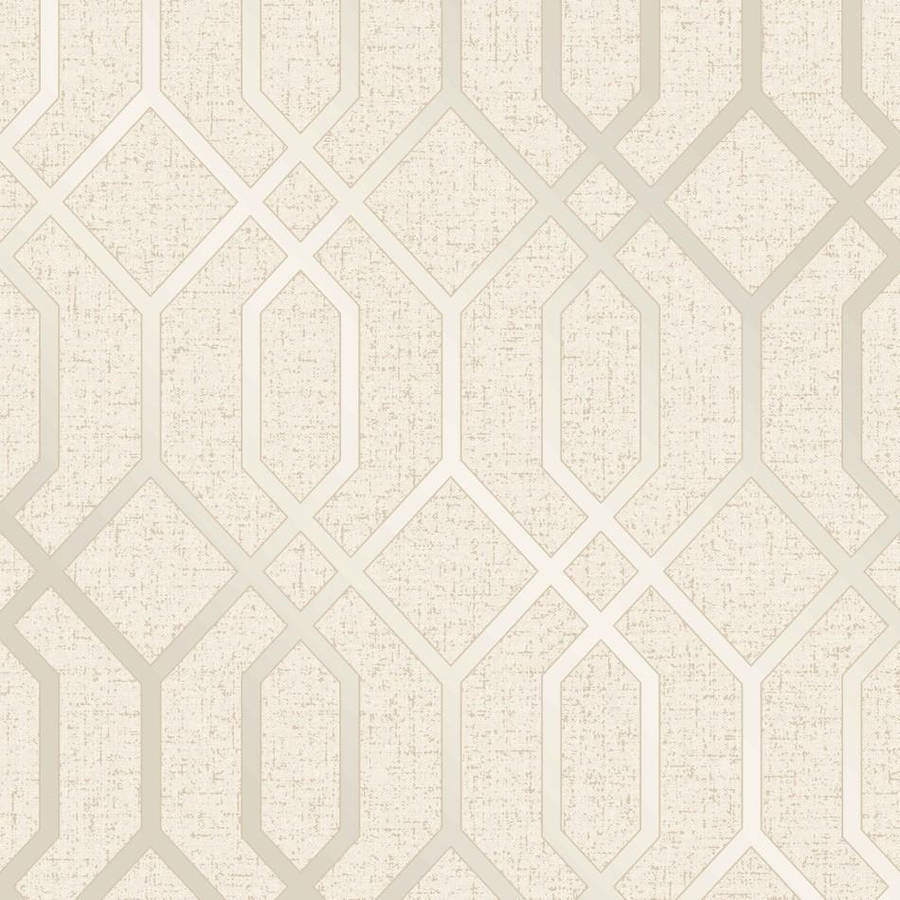Cream Geometric Quartz Wallpaper