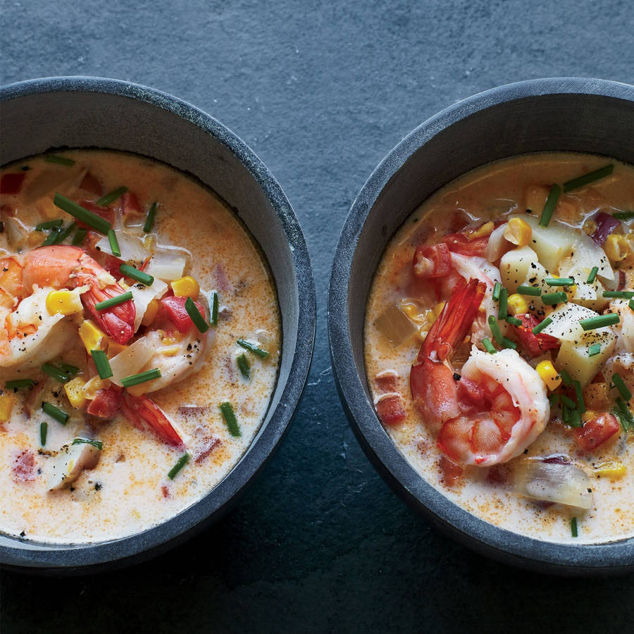 Creamy Shrimp Tomato Chowder Wallpaper