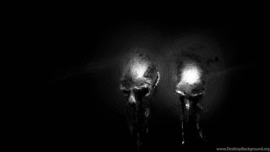 Creepy Heads In Darkness Wallpaper