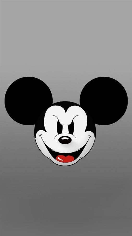 Creepy Mickey Mouse Cartoon Iphone Wallpaper