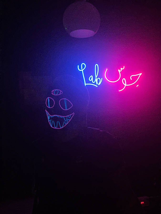 Creepy Neon Aesthetic Iphone Wallpaper