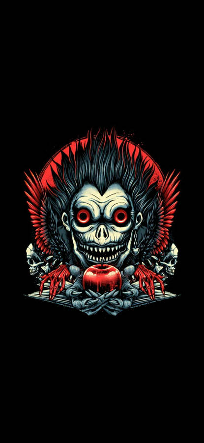 Creepy Ryuk Death Note Phone Artwork Wallpaper