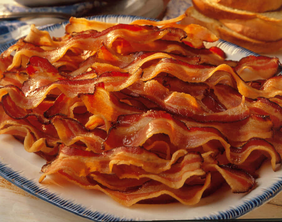 Crispy Baconon Plate Wallpaper