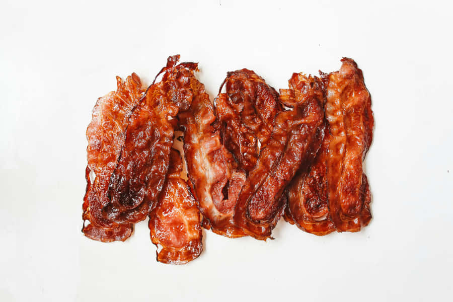 Crispy Cooked Bacon Strips Wallpaper