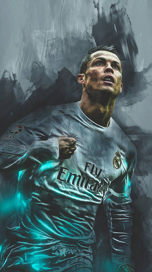 Cristiano Ronaldo Digital Paint Artwork Wallpaper