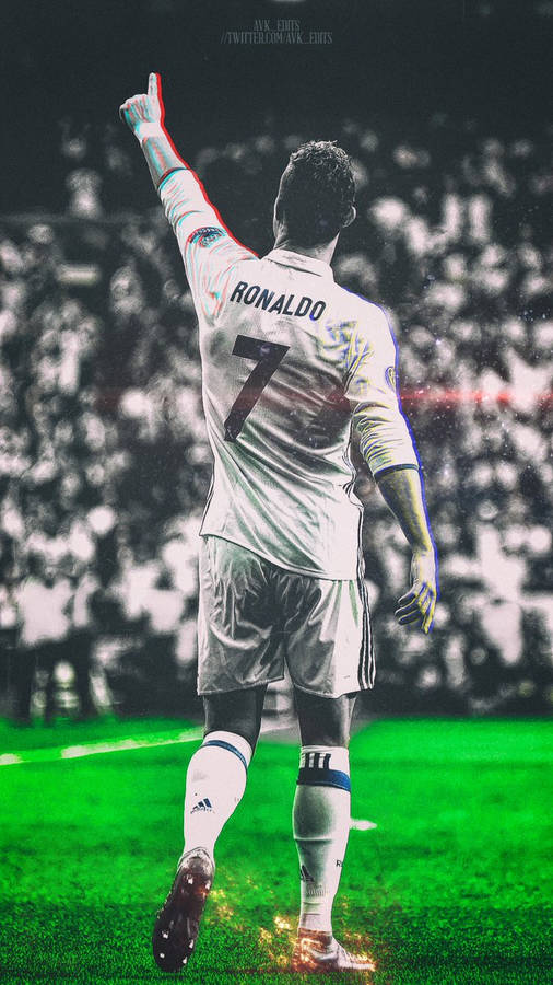 Cristiano Ronaldo Glitch Artwork Wallpaper