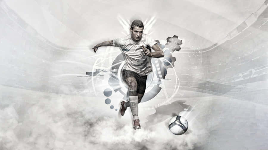 Cristiano Ronaldo Leading His Team To Glory On The Soccer Field Wallpaper