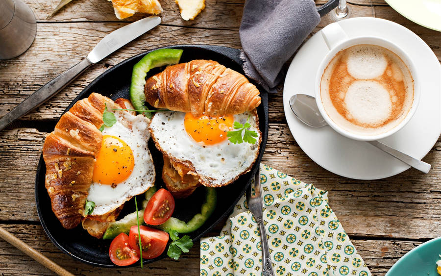 Croissant Egg Sandwiches Wallpaper