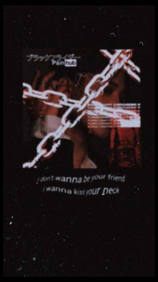 Crossed Chains Dark Grunge Aesthetic Wallpaper