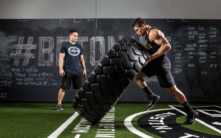 Crossfit Tire Gym Workout Wallpaper